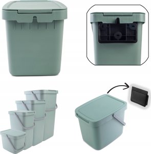 Kosz na śmieci Kadax KADAX Kosz Na Śmieci Pojemnik Na Odpady Z Pokrywą 6L Kubeł Do Segregacji 7