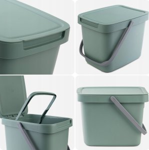 Kosz na śmieci Kadax KADAX Kosz Na Śmieci Pojemnik Na Odpady Z Pokrywą 6L Kubeł Do Segregacji 9