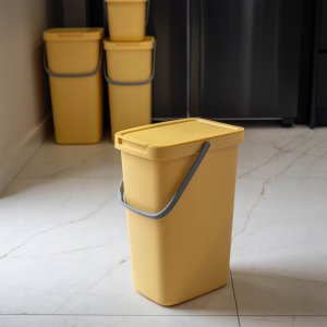 Kosz na śmieci Kadax KADAX Kosz Na Śmieci Pojemnik Na Odpady Z Pokrywą 12L Kubeł Do Segregacji 4