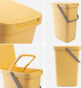 Kosz na śmieci Kadax KADAX Kosz Na Śmieci Pojemnik Na Odpady Z Pokrywą 12L Kubeł Do Segregacji 9