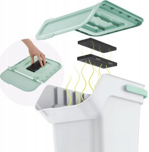 Kosz na śmieci Kadax 3x KADAX Filtr Węglowy Uniwersalny Do Kosza Na Śmieci Pochłaniacz Zapachów 4