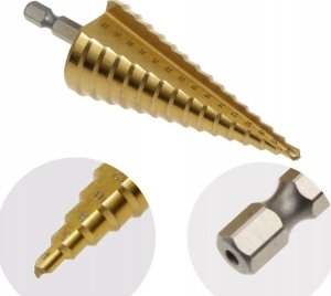 Wiertło Rosfix ZESTAW WIERTŁA STOŻKOWE STOPNIOWE DO METALU 4-32MM 3