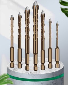 Wiertło Rosfix ZESTAW WIERTŁA DO SZKŁA PŁYTEK CERAMIKI GRESU 7SZT 4