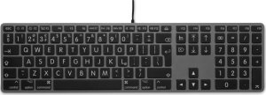 Klawiatura LMP Large Font USB Keyboard 110 keys wired USB keyboard with 2x USB and aluminum upper cover - UK - space gray 1