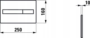 Przycisk spłukujący Sourcing DUAL FLUSH PLA LIS WHITE 2