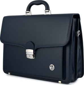 Beltimore Granatowa męska aktówka Beltimore teczka elegancka solidna J18 NoSize 1