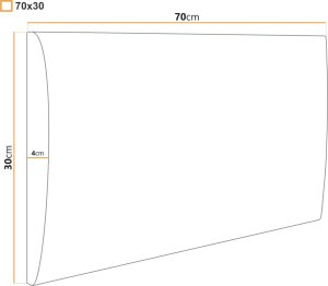 Ravio Panel tapicerowany - Tkanina Mono 70x30 5