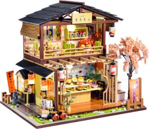 Nice Idea LITTLE STORY Składany Drewniany Model LED - Sushi House 1