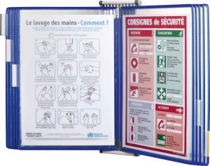 Tarifold Uchwyt scienny A4, szary 10 paneli, niebieski 1