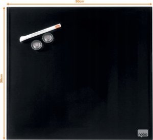 Nobo Tablica szkl Nobo Diamond 300x300 czarna 2