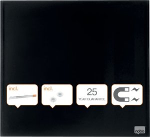 Nobo Tablica szkl Nobo Diamond 300x300 czarna 3