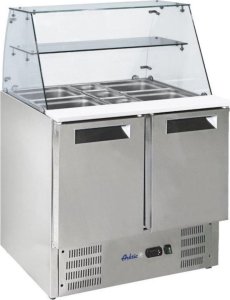 ARKTIC Stół chłodniczy sałatkowy 2-drzwiowy z nadstawą szklaną na 2x GN1/1 3x GN 1/6 247 l - Hendi 236185 Stół chłodniczy sałatkowy 2-drzwiowy z nadstawą szklaną na 2x GN1/1 3x GN 1/6 247 l - Hendi 236185 2