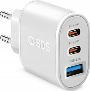 SBS Mobile SBS Reiselader 45W USB/2x USB-C weiß 1