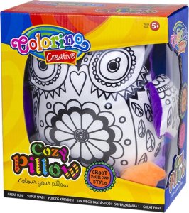 Colorino COLORINO CREATIVE Owl pillow for coloring, 91312PTR 1