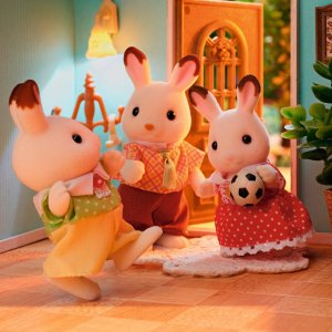 Figurka Epoch Sylvanian Families - Rodzina królików z czekoladowymi uszkami (5655) 2
