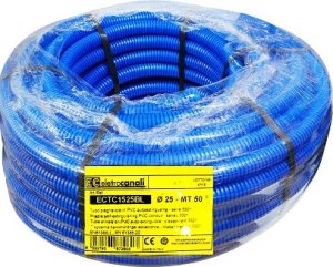 ITAline Rura karbowana niebieska 750N fi25 PVC 50m 1