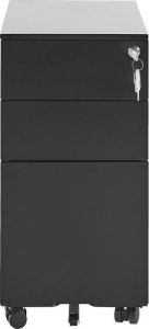 Beliani Szafka biurowa metalowa czarna BOLSENA 5