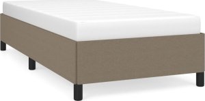 vidaXL Rama łóżka, kolor taupe, 90 x 200 cm, tapicerowana tkaniną 2