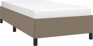 vidaXL Rama łóżka, kolor taupe, 90 x 200 cm, tapicerowana tkaniną 4