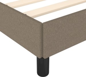 vidaXL Rama łóżka, kolor taupe, 90 x 200 cm, tapicerowana tkaniną 7
