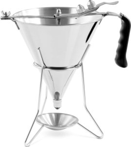 Royal Catering Dozownik lejek pistolet do sosów polew stalowy + stojak 3 dysze 1.8 l Dozownik lejek pistolet do sosów polew stalowy + stojak 3 dysze 1.8 l 2