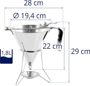 Royal Catering Dozownik lejek pistolet do sosów polew stalowy + stojak 3 dysze 1.8 l Dozownik lejek pistolet do sosów polew stalowy + stojak 3 dysze 1.8 l 7