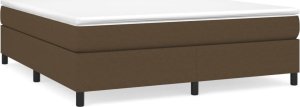 vidaXL Rama łóżka, ciemnobrązowa, 180 x 200 cm, obita tkaniną 2