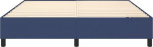 vidaXL Rama łóżka, niebieska, 180x200 cm, obita tkaniną 5