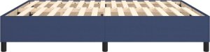 vidaXL Rama łóżka, niebieska, 180x200 cm, obita tkaniną 6