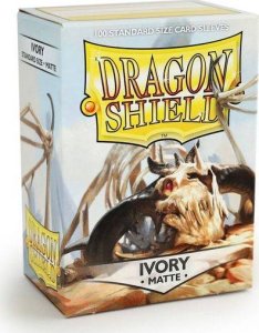 Dragon Shield Koszulki PREMIUM na karty talię Pokemon MtG Magic MATOWE Dragon Shield Sleeves protektory Kość słoniowa Ivory (100 sztuk) 1