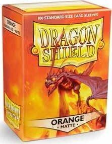 Dragon Shield Koszulki PREMIUM na karty talię Pokemon MtG Magic MATOWE Dragon Shield Sleeves protektory Pomarańczowe (100 sztuk) 1