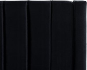 Beliani Łóżko welurowe z ławką 180 x 200 cm czarne NOYERS 12