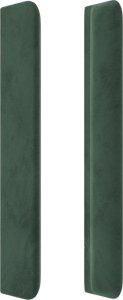 vidaXL Zagłówek do łóżka z LED, ciemnozielony 163x16x118/128cm aksamit 5