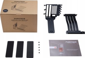 Phanteks PHANTEKS Vertical GPU Bracket II + PCI-E 4.0 x16 riser ribbon cable, 22 cm - black 5