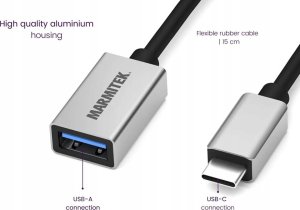 Adapter USB Marmitek USB-A - USB-C Srebrny  (25008375) 2