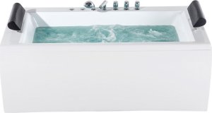 Wanna Beliani Wanna LED z hydromasażem 172 x 83 cm biała MONTEGO 1