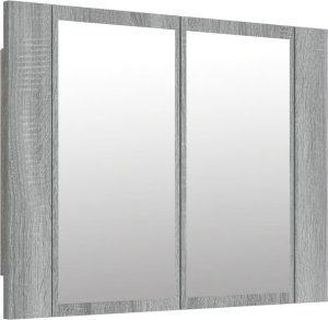 Triton Szafka łazienkowa z lustrem, szary dąb sonoma, 60x12x45 cm 2