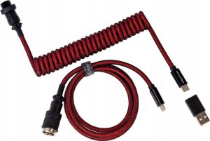 Keychron Keychron Premium Coiled Aviator Cable (red, 1.08 m, straight plug) 1