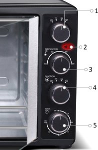 Mini piekarnik TurboTronic Duży piekarnik elektryczny TurboTronic 55L rożen termoobieg Grill 2200W Zielony 4