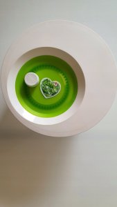 Jata BASIC składana wirówka do sałaty, miska (zielona/przezroczysta) 15