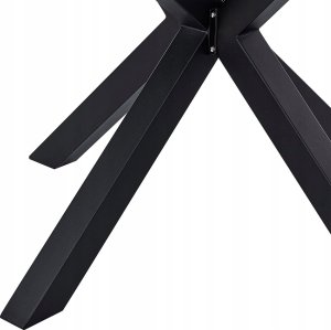 Beliani Stół ogrodowy okrągły ⌀120 cm czarny MALETTO 6