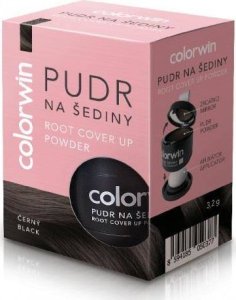 Colorwin Puder kryjący odrost i zwiększający objętość włosów Czarny 3.2g 1