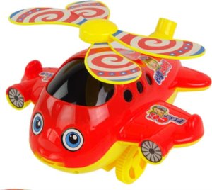 LeanToys Wesoły Samolot Pchacz Kij Dzwonek Czerwony 2