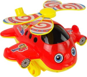LeanToys Wesoły Samolot Pchacz Kij Dzwonek Czerwony 4