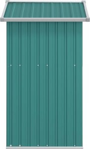 vidaXL vidaXL Szopa ogrodowa, zielona, 126x97,5x177 cm, stal galwanizowana 5