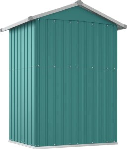 vidaXL vidaXL Szopa ogrodowa, zielona, 126x97,5x177 cm, stal galwanizowana 6