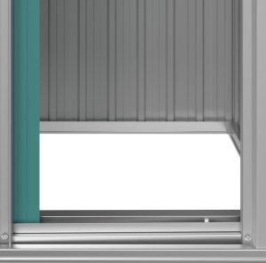 vidaXL vidaXL Szopa ogrodowa, zielona, 126x97,5x177 cm, stal galwanizowana 7