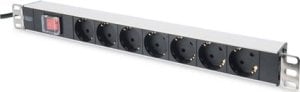 Digitus Aluminum outlet strip with switch | DN-95402 | Sockets quantity 7 1