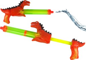 LeanToys Pistolet Na Wodę 40 cm Dinozaur Czerwony Zabawka Ogród 1