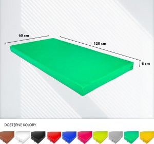 UnderFit Materac gimnastyczny UNDERFIT 120 x 60 x 6 cm twardy zielony 5